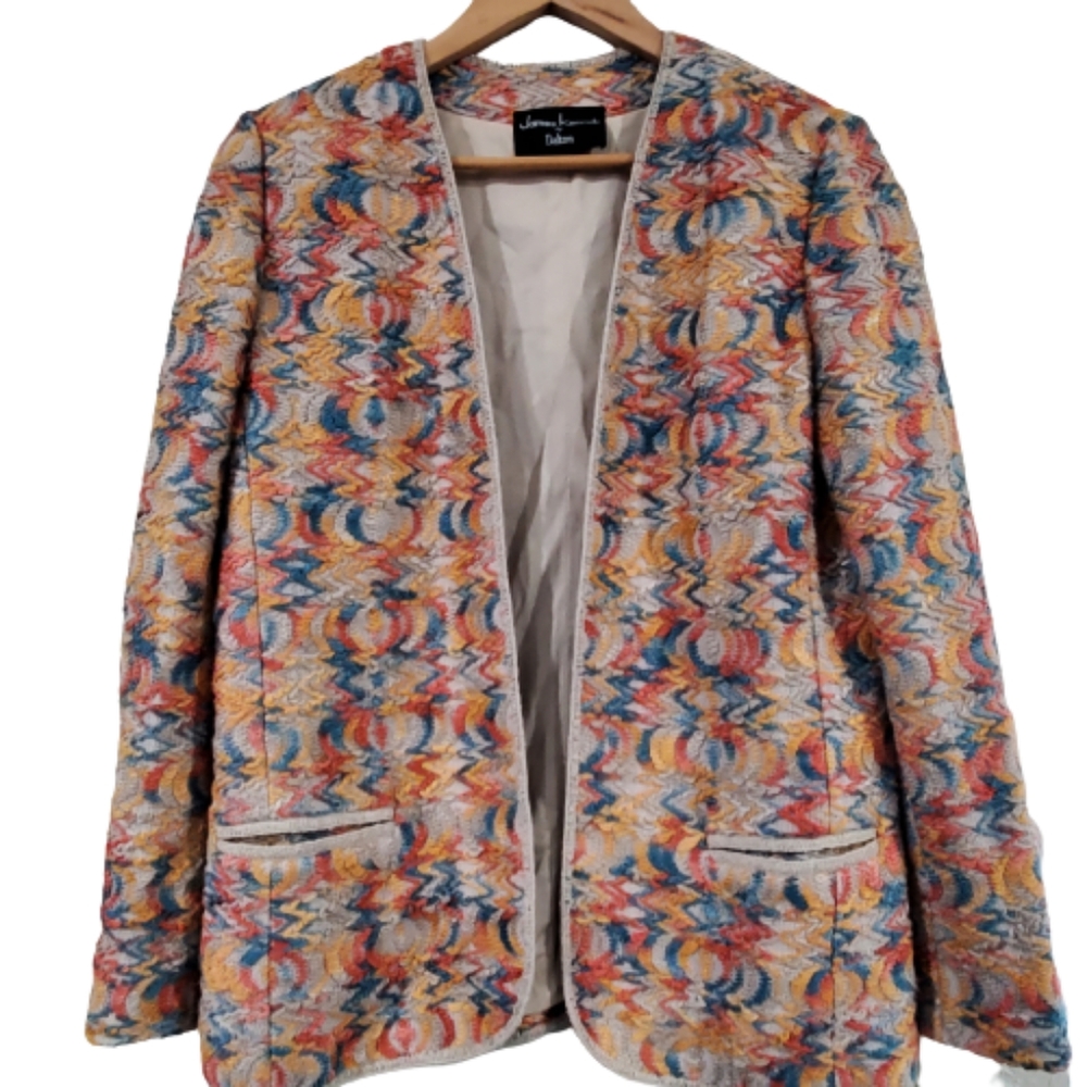 Vintage Multicolor Patterned Cardigan